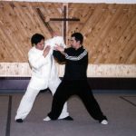 Masters and Training | Push hands with Master Li Enjiu during a 2004 workshop (Camp Cadicasu) in Alberta Canada
